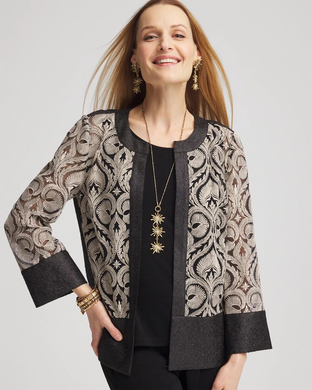 ジャケット・アウター 60s Embroidery Cutwork Lace Jacket 60s Embroidery Cutwork Lace Jacket